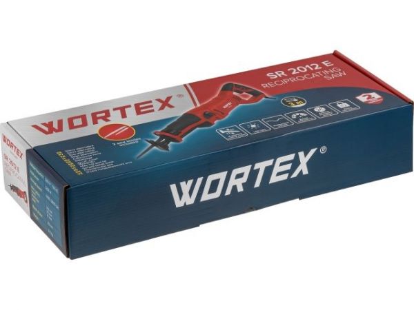 Сабельная пила WORTEX SR 2012 E в кор. + 2 пильных полотна 1200 Вт, дер. 210 мм, ход 30 мм, рег.об. (1200 Вт, дер.210 мм, алюм.20 мм, рег.об., маятник.ход, бескл.замена оснастки, шунр 4 м)