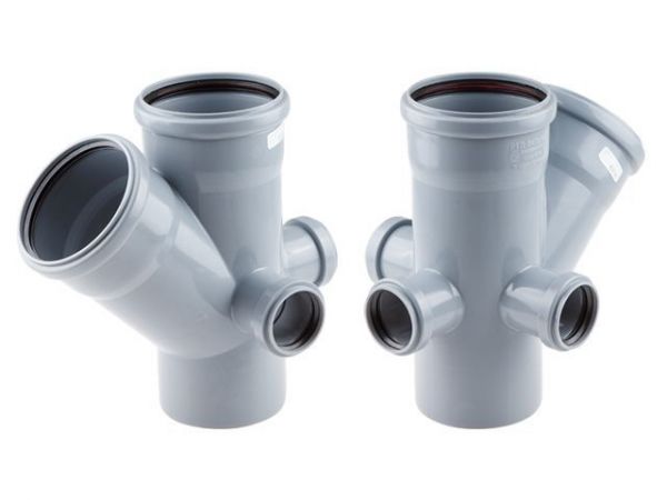 Крестовина двухпл. ВК 110/110х45/50/50/50 лев,прав,тыл РТП(Для внутренней канализации)