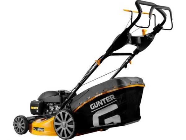 Газонокосилка бензиновая GUNTER LMB-482 SV самоходная(4.2 л.с.(HONDA), шир. 48 см, самоходная (вариатор), мульчир., стальн. корпус, травосборник 70 л)