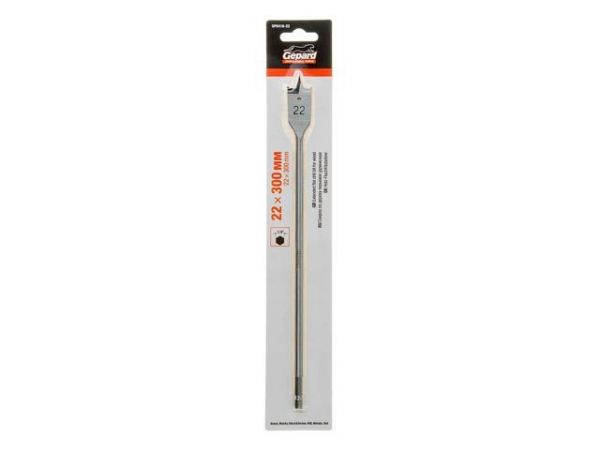 Сверло по дереву перьевое ф22х300мм удлиненное GEPARD (GP0416-22)(Impact, перовое)