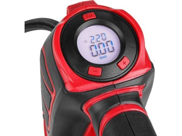 Компрессор WORTEX CTI 1811 в кор. ALL1 XLT SET 18 В, 11 бар, 12 л/мин, 1х2 А*ч, зу(18В/ 160 PSI / 11 бар / 1100 кПа, цифровой манометр, 600 мм шланг, подсветка)