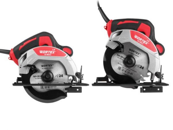 Циркулярная пила WORTEX LX CS 1612-2 в кор. 1200 Вт, 160х20х24Т(Пропил в дереве (90°/45°)  53/34 мм)