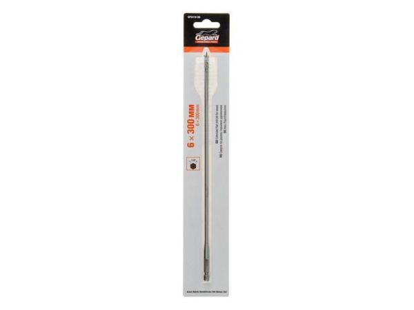 Сверло по дереву перьевое ф 6х300мм удлиненное GEPARD (GP0416-06)(Impact, перовое)