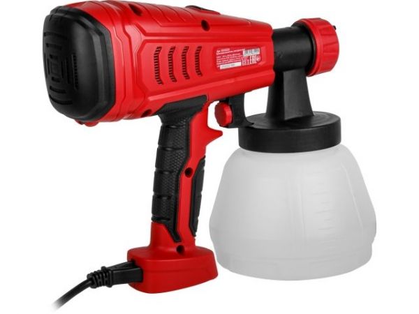 Краскораспылитель электрический WORTEX LX PS 0845-1 в кор. 550 Вт, 800 мл/мин, 1.3 л бак(2.6 мм сопло, 50 DIN)