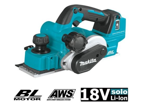 Рубанок MAKITA LXT DKP 181 Z в кор. (18.0 В, БЕЗ АККУМУЛЯТОРА; 11.000 об/мин; ширина: 82 мм; макс.глубина: 3,0 мм; 3,6 кг.)