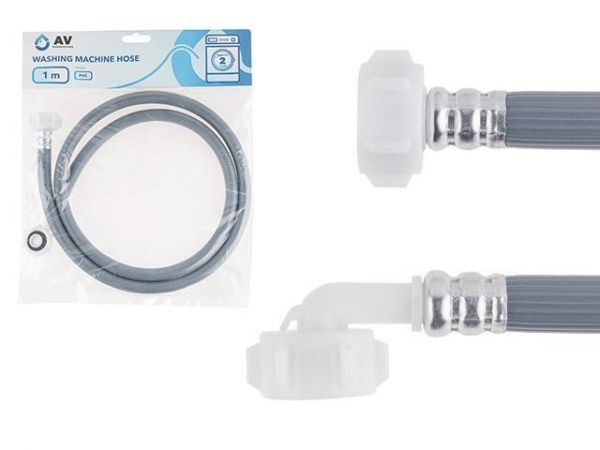 Шланг заливной для стиральной машины 1,0 м, ПВХ, AV Engineering(Макс  10 бар, макс.  25 °С)