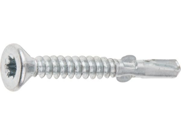 Саморез с крыльчаткой (флюгель) 4.8х38 мм, цинк, сверло, T25 (5000 шт в коробе) STARFIX