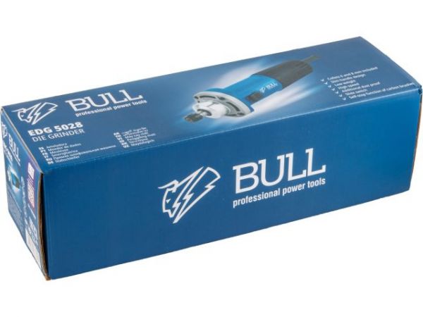 Прямая шлифмашина BULL EDG 5028 в кор. 500 Вт, 29500 об/мин, цанги 6 и 8 мм(Подшипники NSK, автоотстрел щеток, защита от перегрузки)