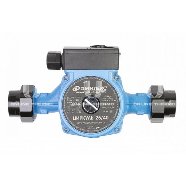 Насос циркуляционный Джилекс Циркуль 2540 25-40, с гайками, база 180 мм