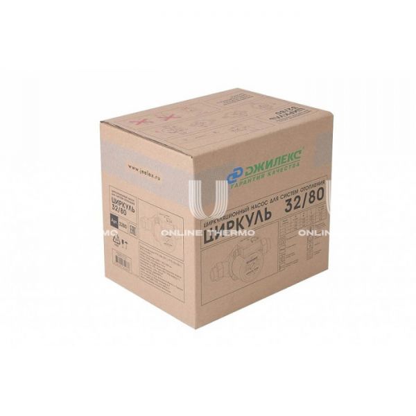 Насос циркуляционный Джилекс Циркуль 3280 32-80, с гайками, база 180 мм