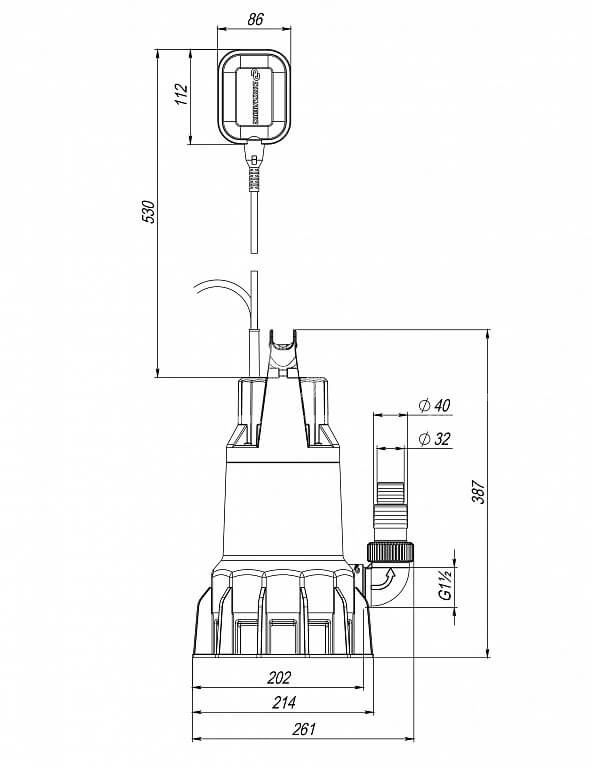 Насос фекальный погружной Джилекс Фекальник 5402 330-12