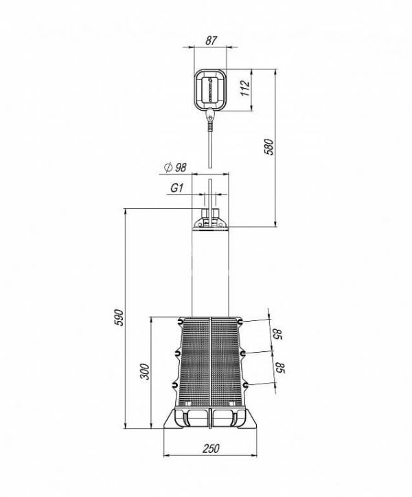 Насос колодезный погружной Джилекс Водомет 6550 55-50 А, с поплавковым выключателем и донным фильтром