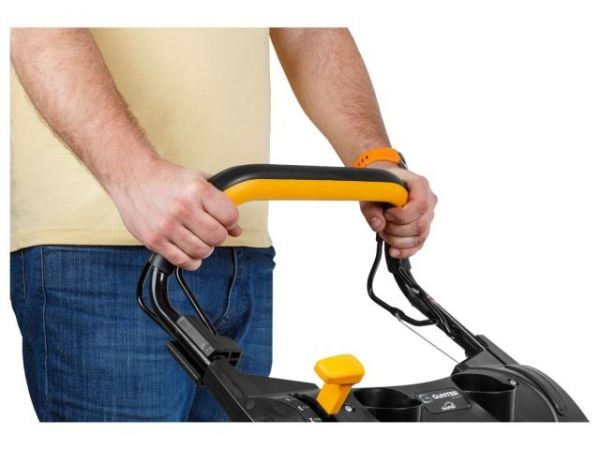 Газонокосилка бензиновая GUNTER LMB-530 SV самоходная(5.6 л.с.(HONDA), шир. 53 см, самоходная (вариатор), мульчир., стальн. корпус, травосборник 70 л)