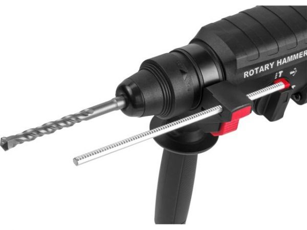 Перфоратор WORTEX RH 2831 в чем. + (2 зубила, 3 сверла) 850 Вт, 3.0 Дж, 3 реж., SDS-plus, Vario-Lock(850 Вт, 3.0 Дж, 3 реж., патрон SDS-plus, вес 3.2 кг)