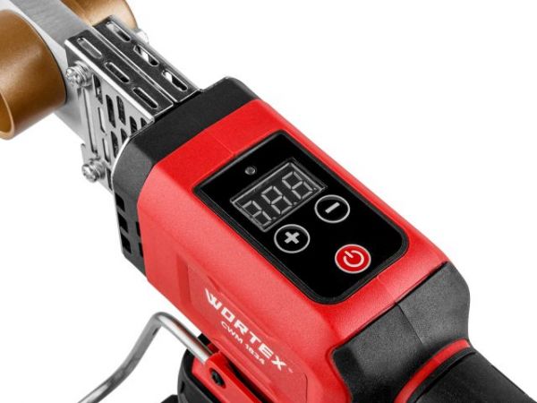 Сварочный аппарат для полимерных труб WORTEX  CWM 1834 ALL1 XLT SOLO + 3 насадки(300 Вт, 25-340 С, электронная регулировка.)