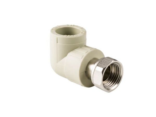 Колено ПП с накидной гайкой 20х3/4', сер. РТП(Угольник)