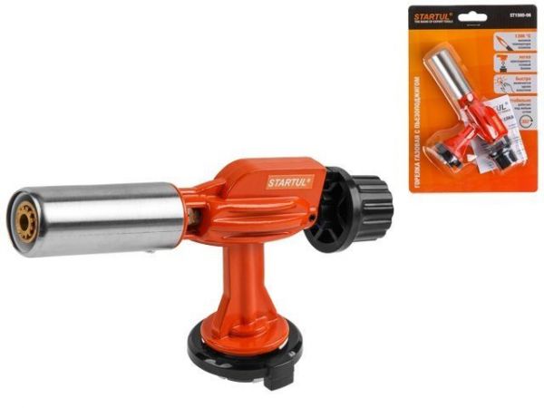 Горелка газовая с пьезоподжигом STARTUL (ST1560-06)(цельнометаллическая, керамическое сопло)