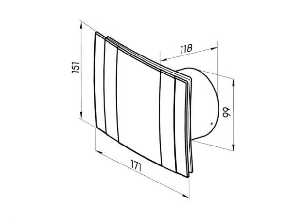 Вентилятор вытяжной накладной Ametist 100 ZERNBERG