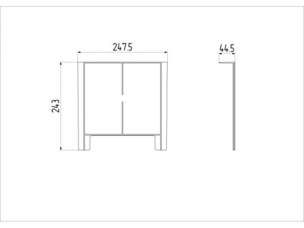 Перегородка-сифон к дождеприемнику 300х300 (черный), Ecoteck, РБ(Дополнительные элементы: Дождеприемник, Корзина, Надстройка, Решетка  Для сборки необходимо 2 шт.  В)