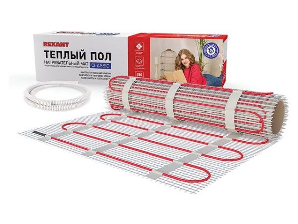 Теплый пол (нагрев. мат)  Classic RNX -6,0-900 (6,0м2; 0,5х12,0м; 900Вт) REXANT(Тёплый пол REXANT Classic RNX -6,0-900 (площадь 6,0 м2 (0,5 х 12,0 м)), 900 Вт,двухжильный с экраном)