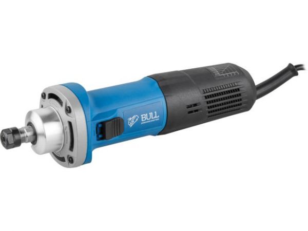 Прямая шлифмашина BULL EDG 6528 E в кор. 670 Вт, 8000-30000 об/мин, цанги 6 и 8 мм(Плавный пуск, рег. об., константная электроника, подшипники NSK, автоотстрел щет., защ. от перегруз.)