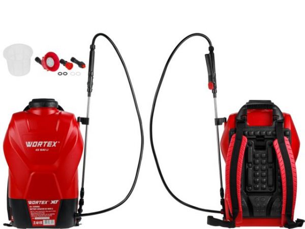 Аккум. опрыскиватель WORTEX KS 1640 Li в кор. ALL1 XLT SOLO 18В, 16 л(мягкая спинка, ручка для переноски)