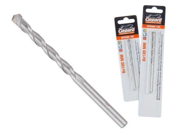 Сверло по бетону  5х85мм GEPARD (GP0205-850)(победитовое ударное)