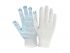 Перчатки х/б с ПВХ 'Точка', 7,5класс, белые, РБ (мин. риски)(42гр)