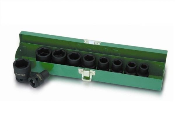 Набор головок ударн. 1/2' 10-24мм 6гр. 10шт. TOPTUL