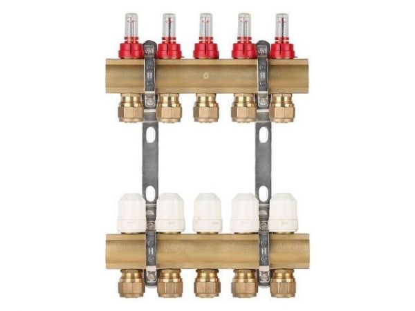 Коллекторная группа AVE777, 5 вых. AV Engineering(PRO серия Для теплого пола и водоснабжения)