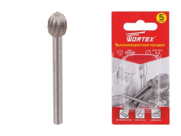 Высокоскоростная насадка 6.3 мм WORTEX(раб. диам. 6.3 мм, диам. хвостовика 3.2 мм, 30000 об/мин)
