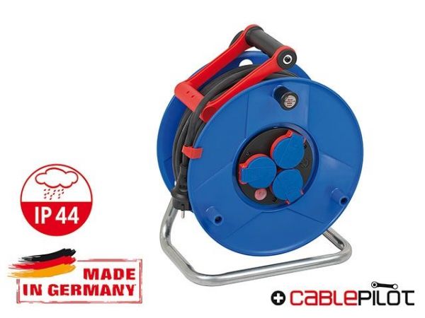 Удлинитель на катушке 40м (3 роз., 5.5кВт, резин. кабель) Brennenstuhl Garant(5,5кВт - макс. мощ.; 3,3кВт - номин. мощ.; 3х2,5мм2; IP44)