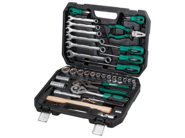 Набор слесарного инстр-та в чем. 56пр. ВОЛАТ(1/4', 1/2', 6 граней)