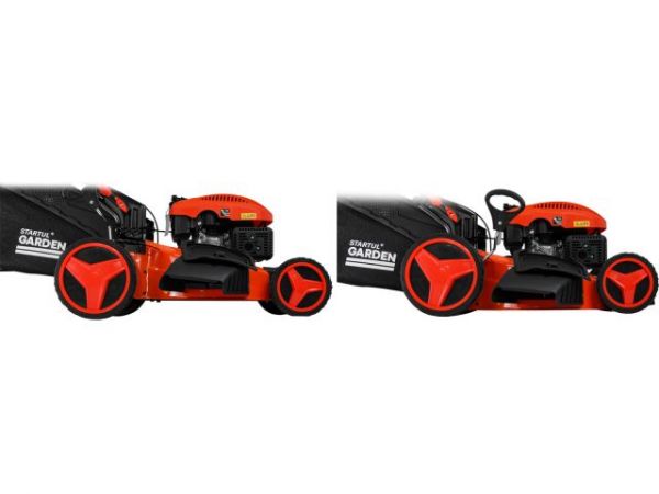 Газонокосилка бензиновая STARTUL GARDEN 51 SM самоходная(5,5 л.с., шир. 51 см, самоходная, мульчир., стальн. корпус, травосборник 70 л)