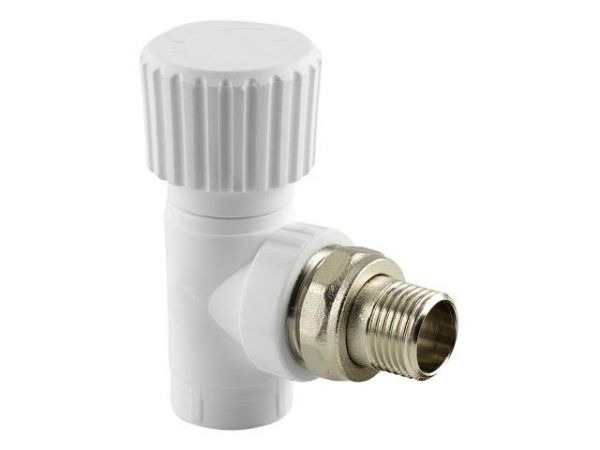 Кран вент. для радиатора ПП 20х1/2' угл., бел. РТП