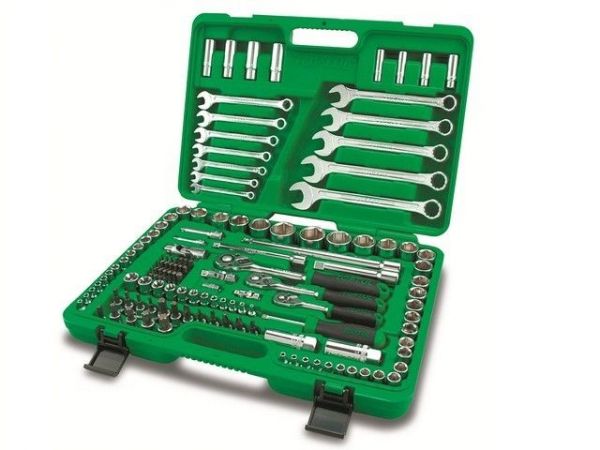 Набор головок и ключей 130предм. 1/4',3/8',1/2' 6гр. TOPTUL