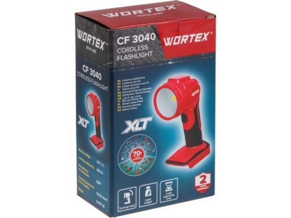 Фонарь светодиодный WORTEX CF 3040 в кор.  ALL1 XLT SOLO., 18 В, 300 Лм(1 Диод с мощностью 3 Вт)