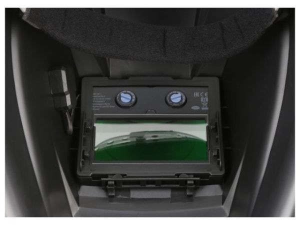 Щиток сварщика с самозатемняющимся светофильтром Solaris ASF500S(1/2/1/2; 94х43 мм (40,4 см2); DIN 4/9-13; шлифовка; рег.чувств.; рег.задерж.)