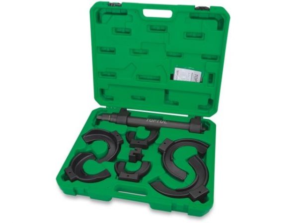 Набор стяжек для пружин (MacPherson) d80-195mm TOPTUL