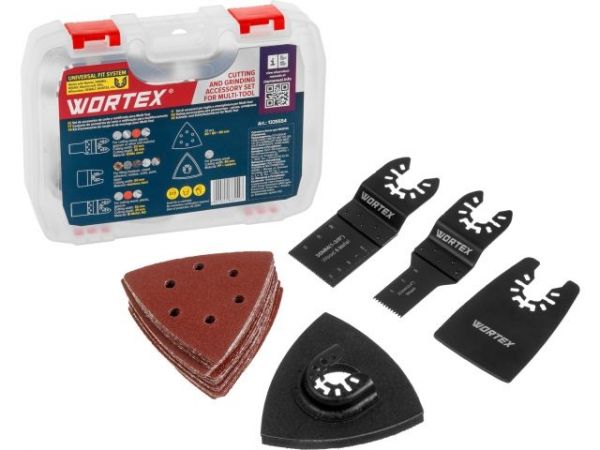 Набор аксессуаров для реноватора WORTEX 5 предметов в боксе (для резки/шлифовки)(Подходит к WORTEX SM 2830 E, SM 3233 QE и MOLOT MSM 3135, а также Makita, Sturm, Зубр и др.)