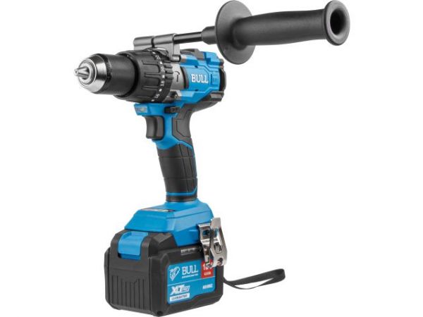Дрель-шуруповерт BULL SR 1805 в чем. XLTpro, 2х6 А*ч, БЕСЩЕТ., 18 В, 120 Н*м, БЗП(мет.) 13 мм(Доп. функции: Ударное сверление, 'AntiKickback', режим 'TURBO')
