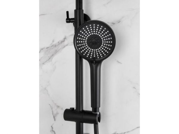 Душевая система D35-A черный, серия 800 ECONOCE(Нет излива. Эксцентриков нет, лейка и шланг в комплекте)