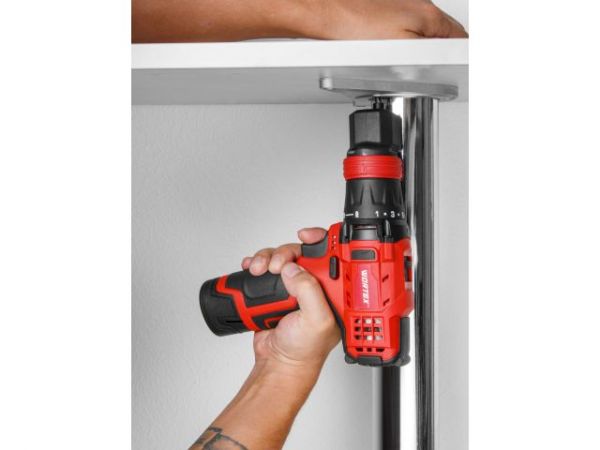 Дрель-шуруповерт WORTEX BD 1215 LiSET в чем. + 2 насадки, 12 В, 30 Н*м, 2х1.5 А*ч, БЗП 10 мм(Быстросъемный патрон, шурупы до 6 мм)