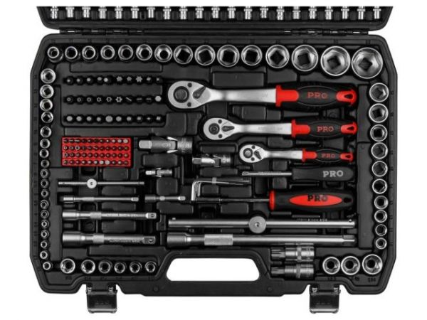 Набор головок и ключей 216пр. 1/4',3/8',1/2' PRO STARTUL STUTTGART (PRO-216S)(6 граней)