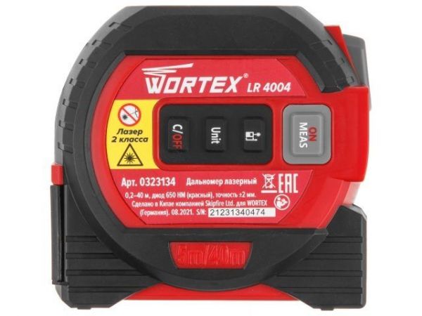Дальномер лазерный WORTEX LR 4004 в кор., 0.05 - 40 м, +/- 2 мм/м
