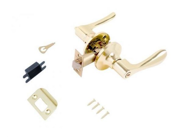 Защелка врезная межкомнатная 8531 BK PB золото фикс СТАНДАРТ