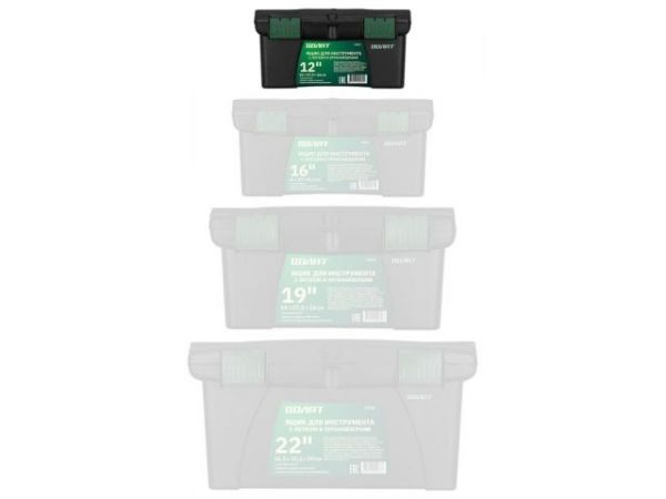 Ящик для инструмента пластмасс. 32х17,5х16 см (12') с лотком и органайз.20235 ВОЛАТ