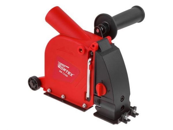 Кожух вытяжной для УШМ DS 125 D WORTEX(диск 125 мм, для реза бетона, использование с 2 дисками)