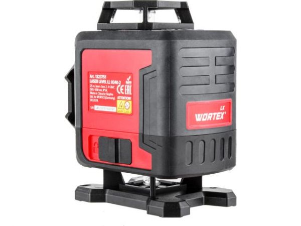 Нивелир лазерный линейный WORTEX LX LL 0340-2 (4х360°, до 25 м, +/- 0.3 мм/м, зеленый)(резьба 1/4')