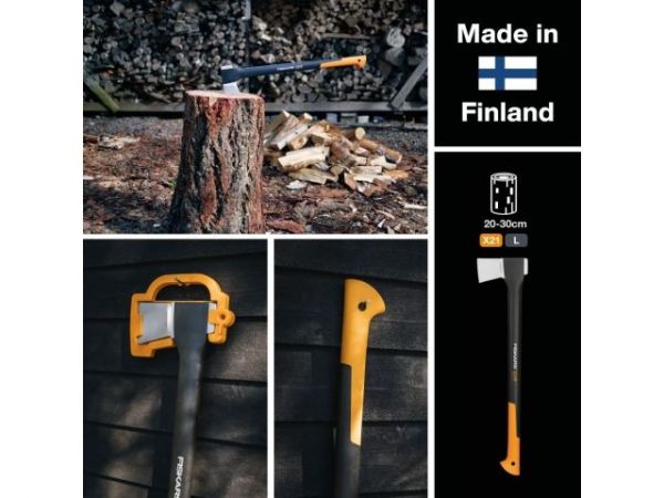 Топор-колун X21 FISKARS + нож универсальный (комплект)
